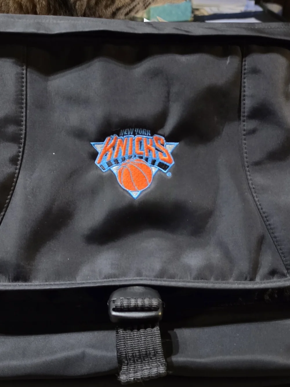 New York Knicks Black Messenger/Laptop Bag Embroidered Logo Vintage